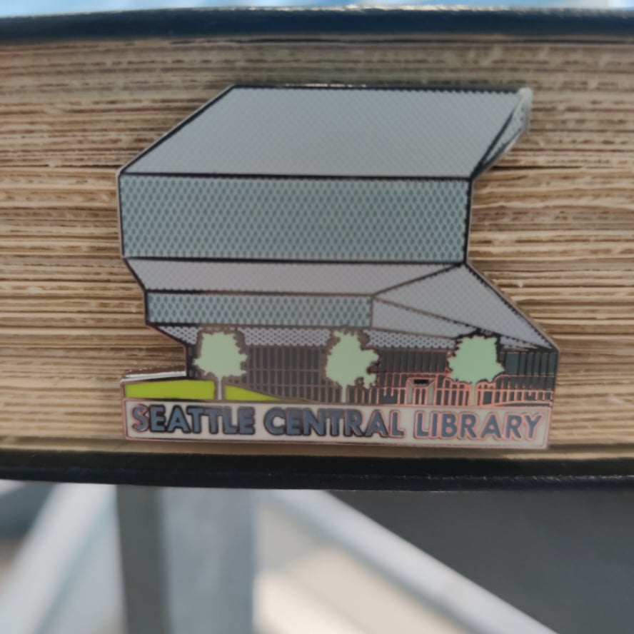 Seattle Central Library Enamel Pin by KGR, photo 2 of 2