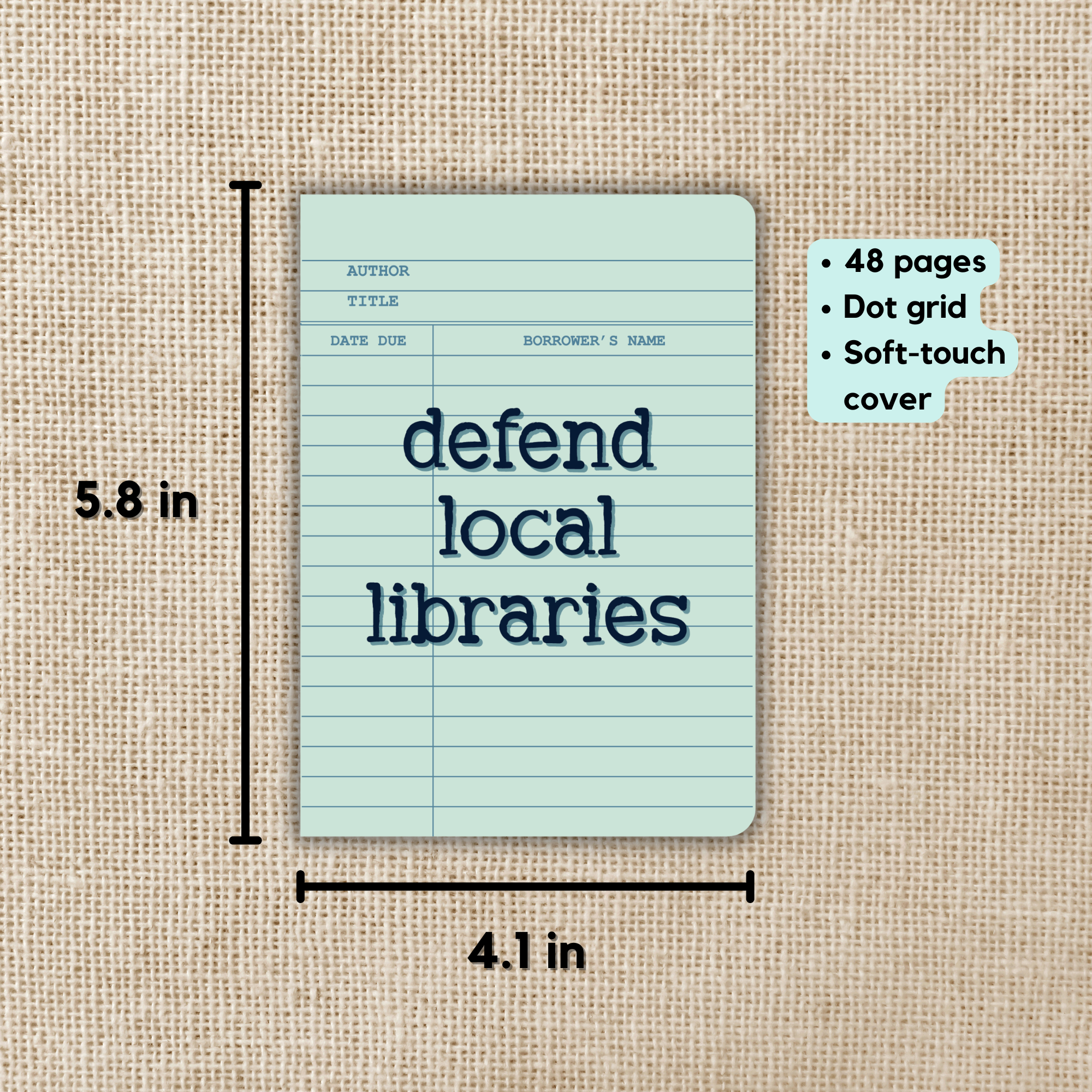 Defend Local Libraries Pocket Journal, photo 2 of 2