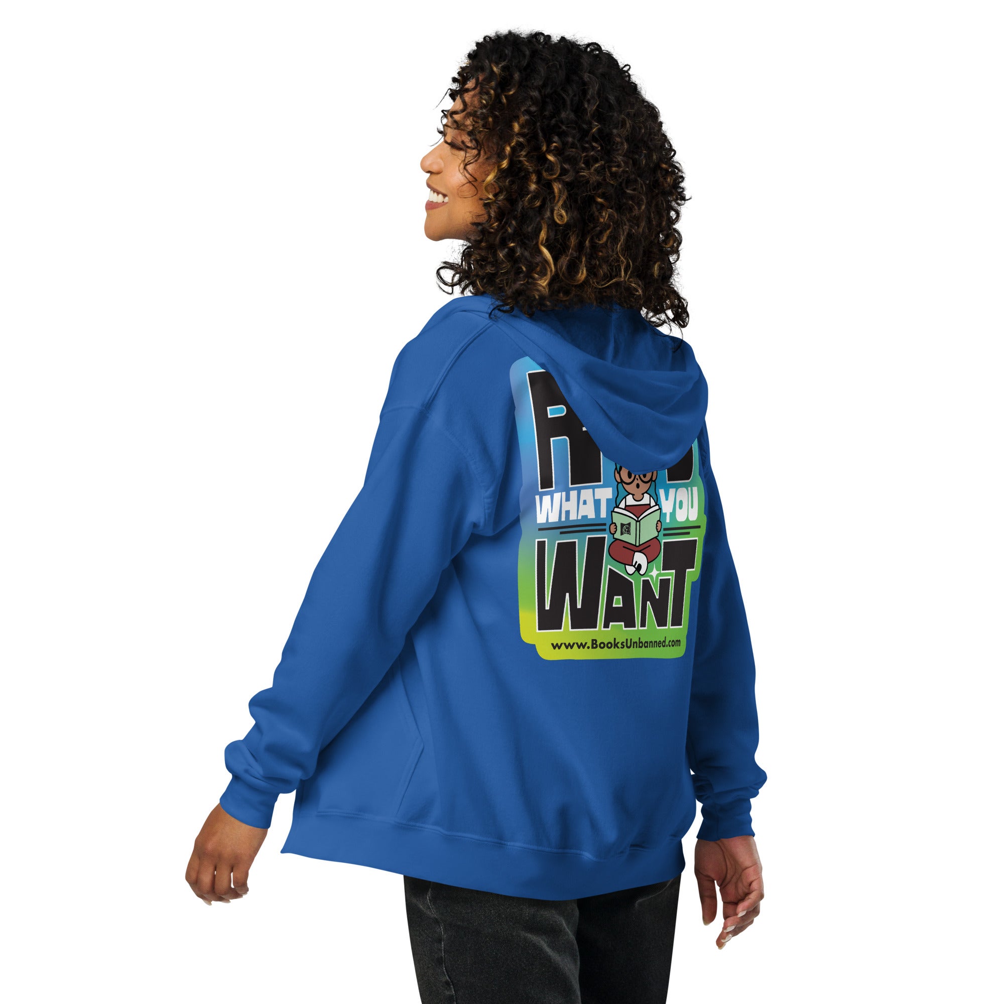 Read What You Want Zip Up Style 3 (Books Unbanned), photo 1 of 8