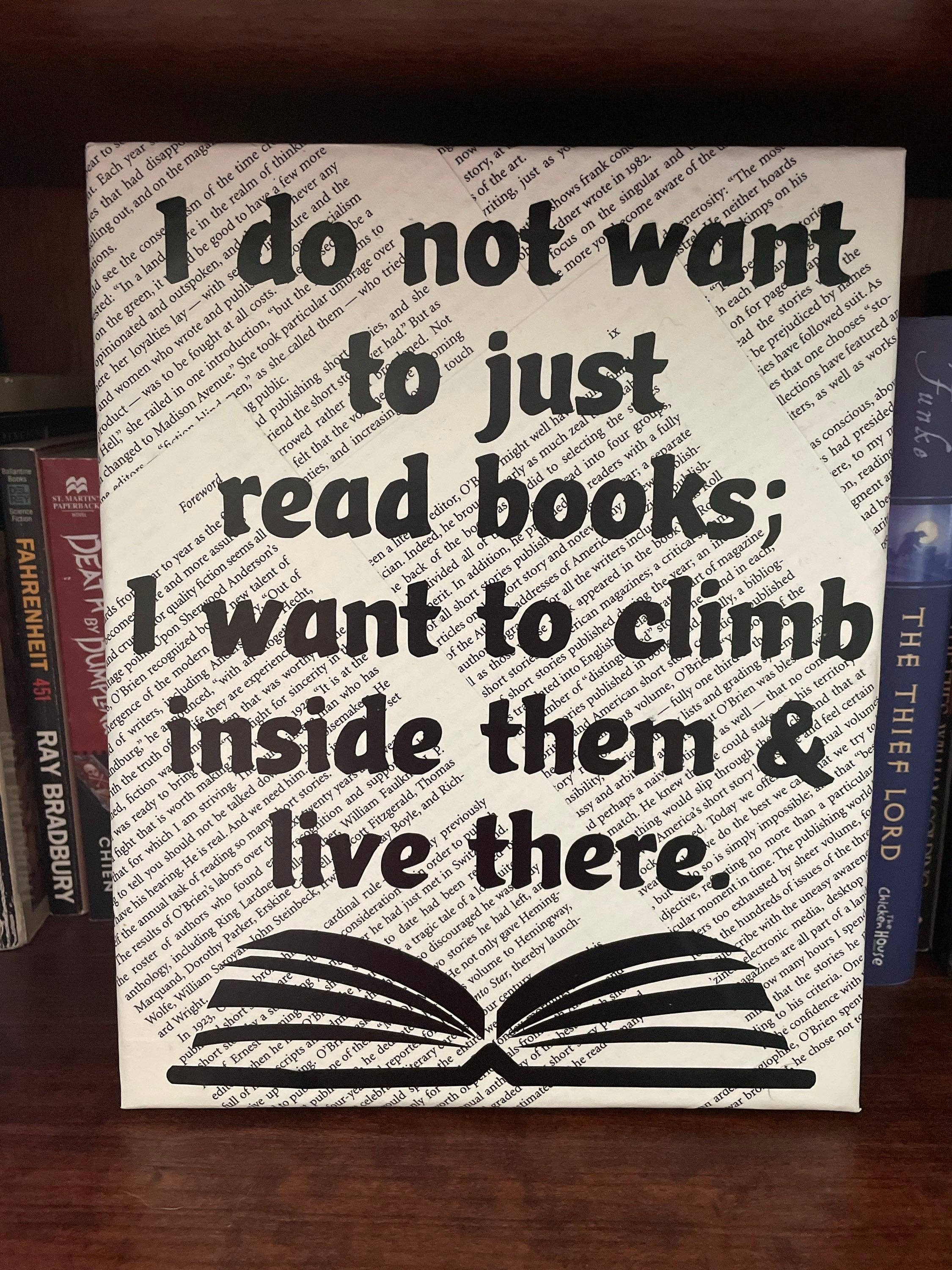 Climb Inside Books Quote Canvas: Climb Books, photo 2 of 4