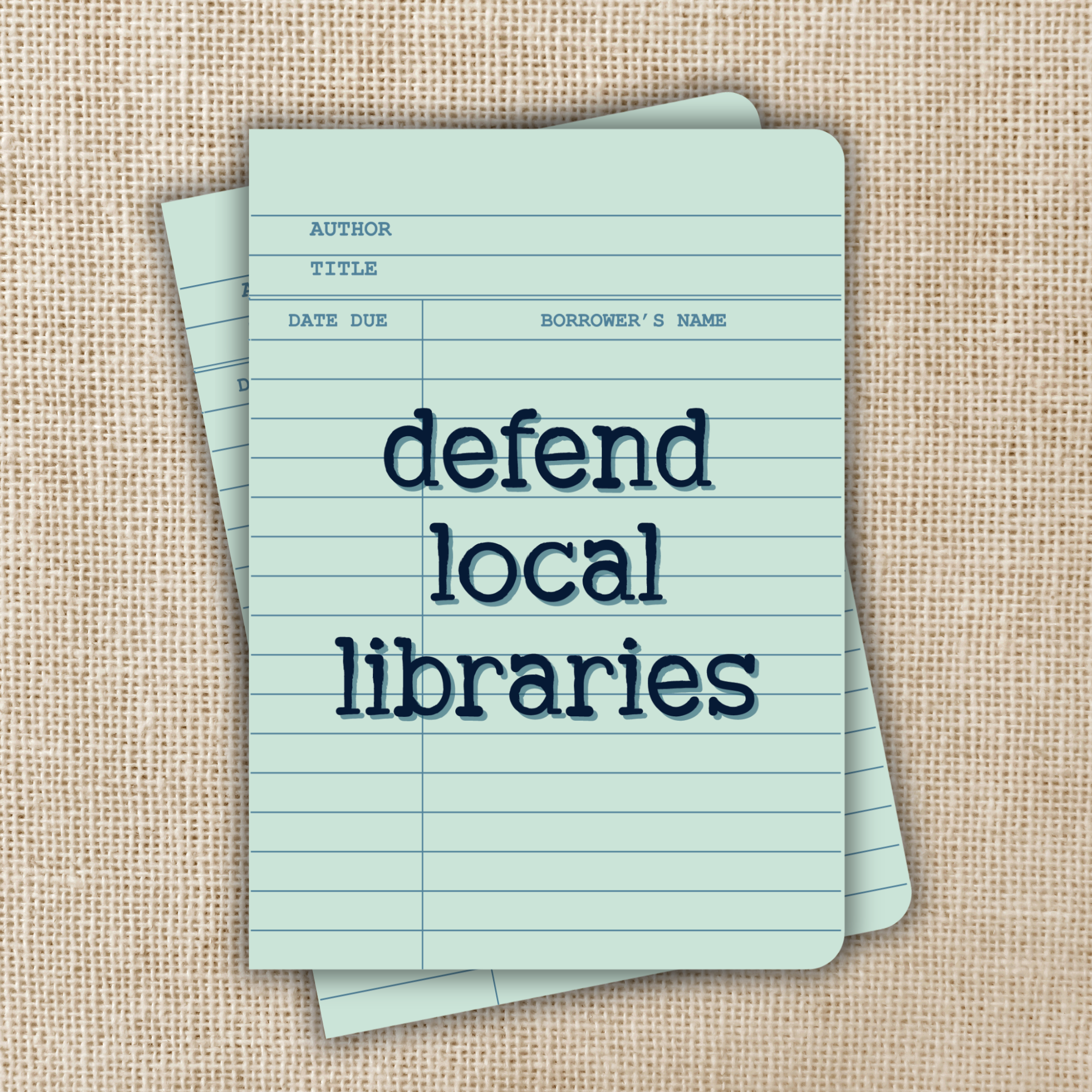 Defend Local Libraries Pocket Journal, photo 1 of 2