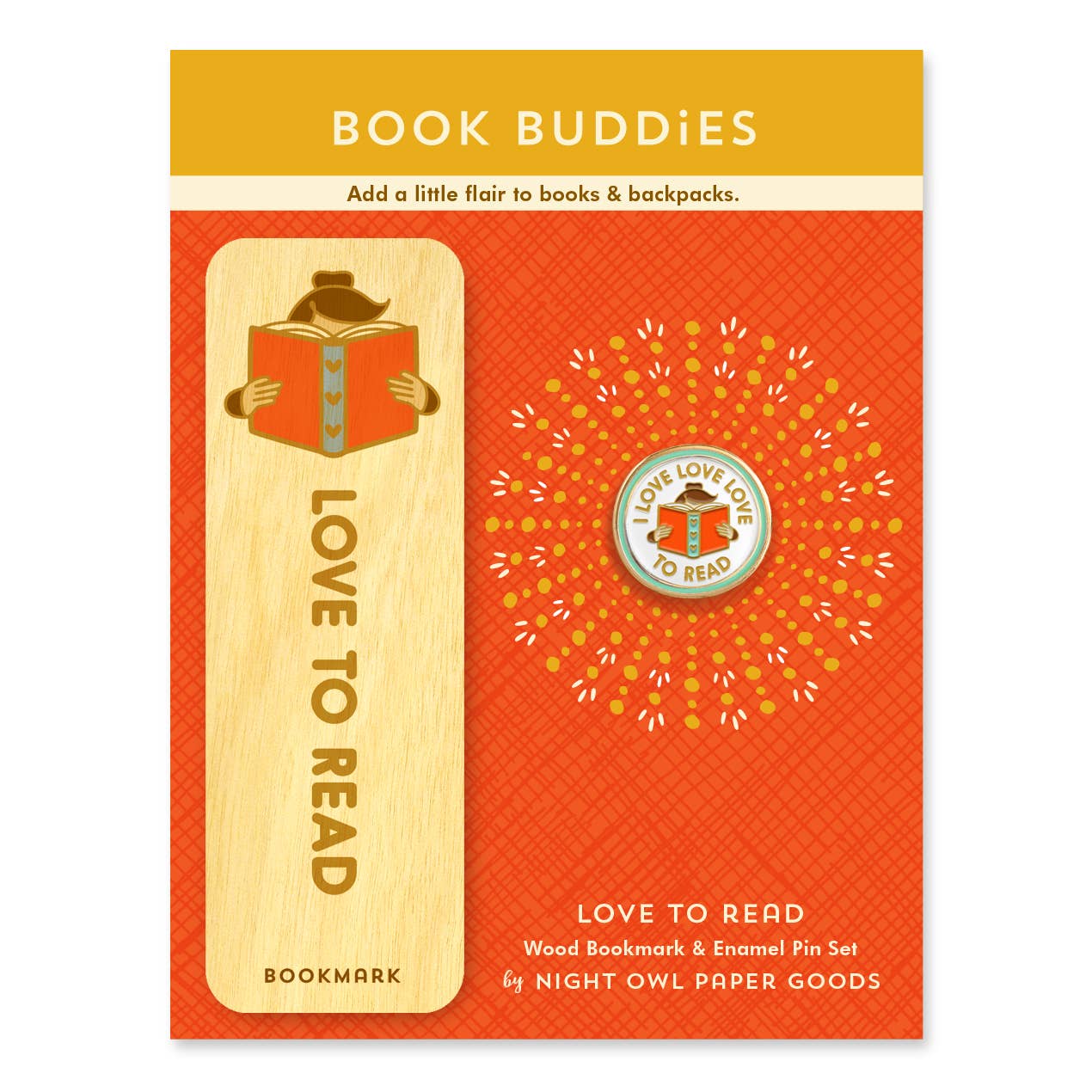 Love to Read Gift Set - Bookmark & Enamel Pin, photo 1 of 4