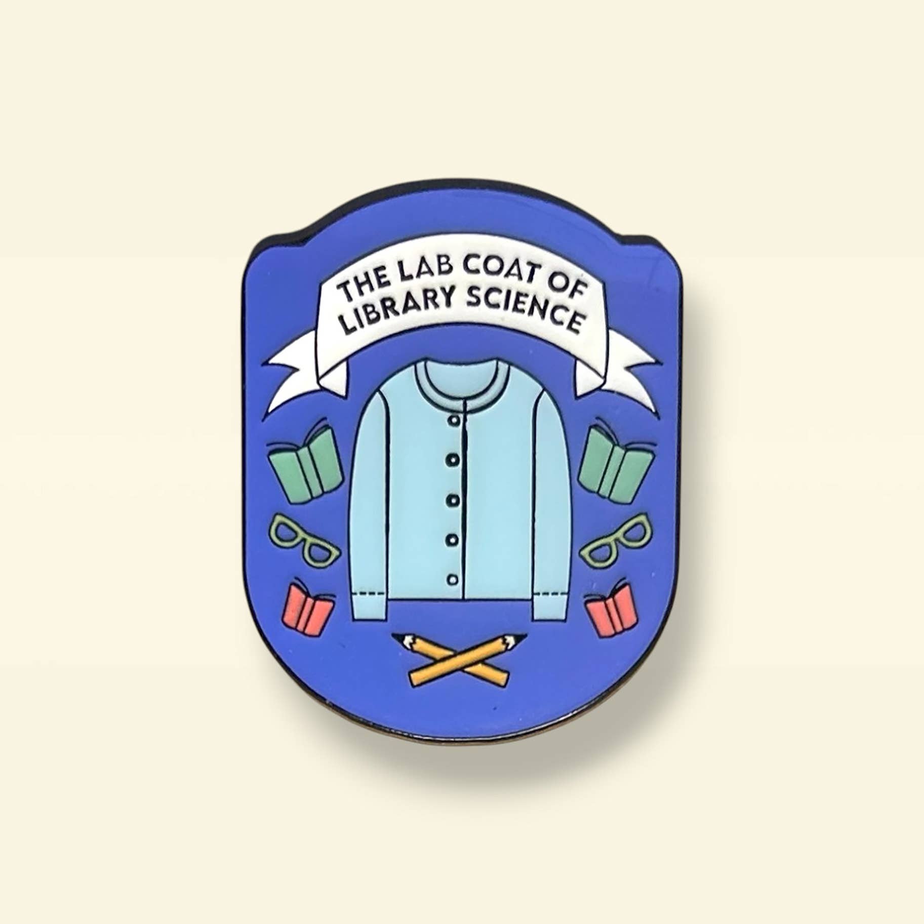 Lab Coat of Library Science Cardigan Enamel Pin, photo 1 of 2
