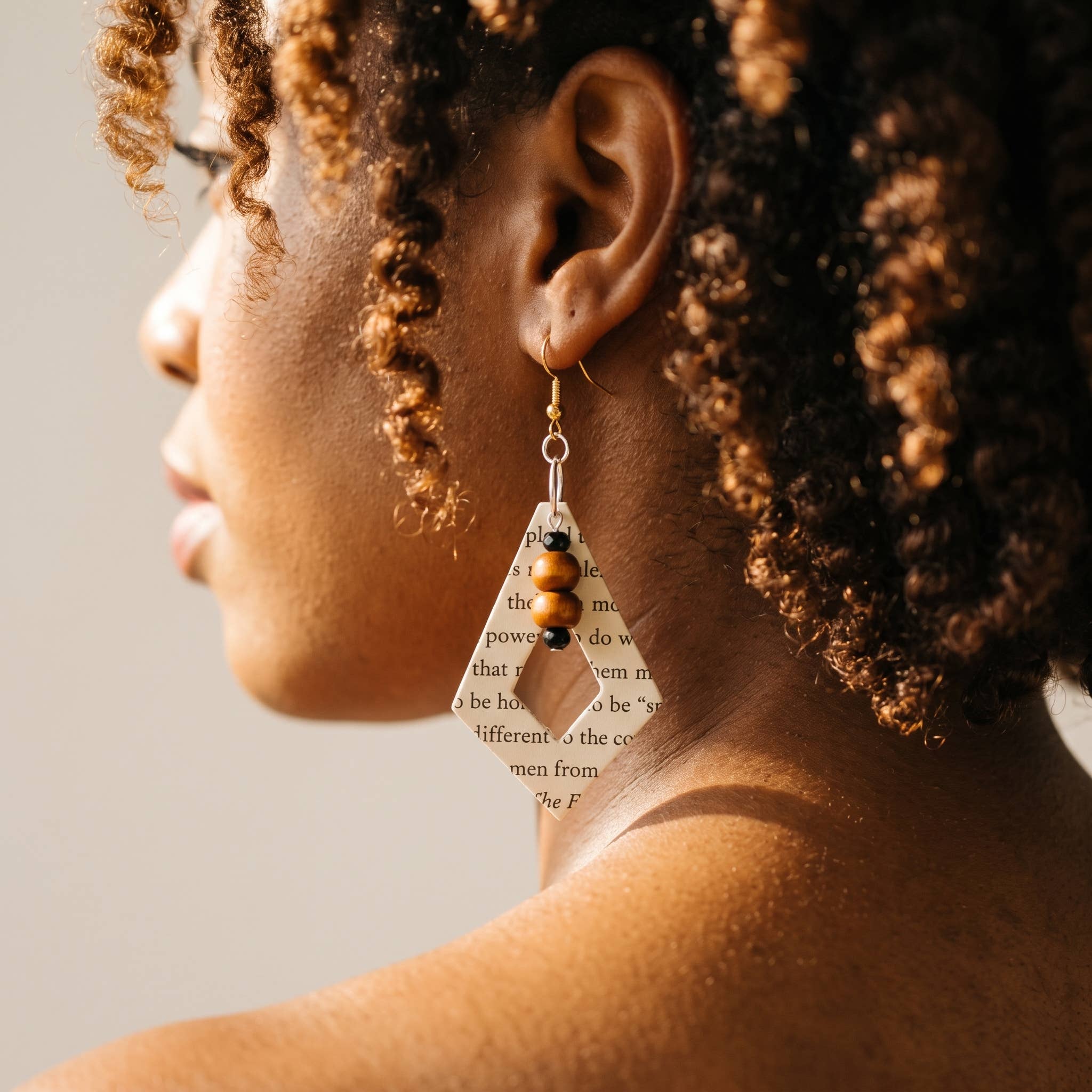 Book Page Dangle Earrings, photo 5 of 7