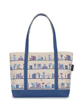 Pride and Prejudice Bookshelf Large Zippered Tote, photo 1 of 2