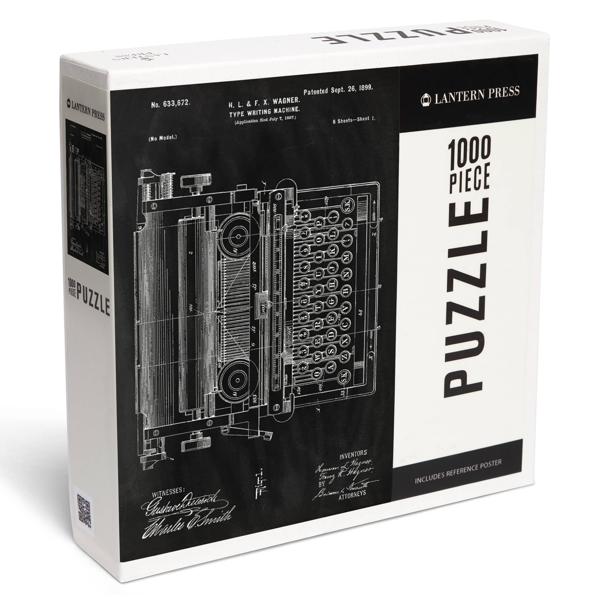 1000 PIECE PUZZLE Blackboard Patent, Typewriter, photo 1 of 7