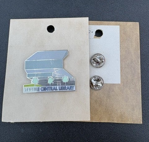 Seattle Central Library Enamel Pin by KGR, photo 1 of 2