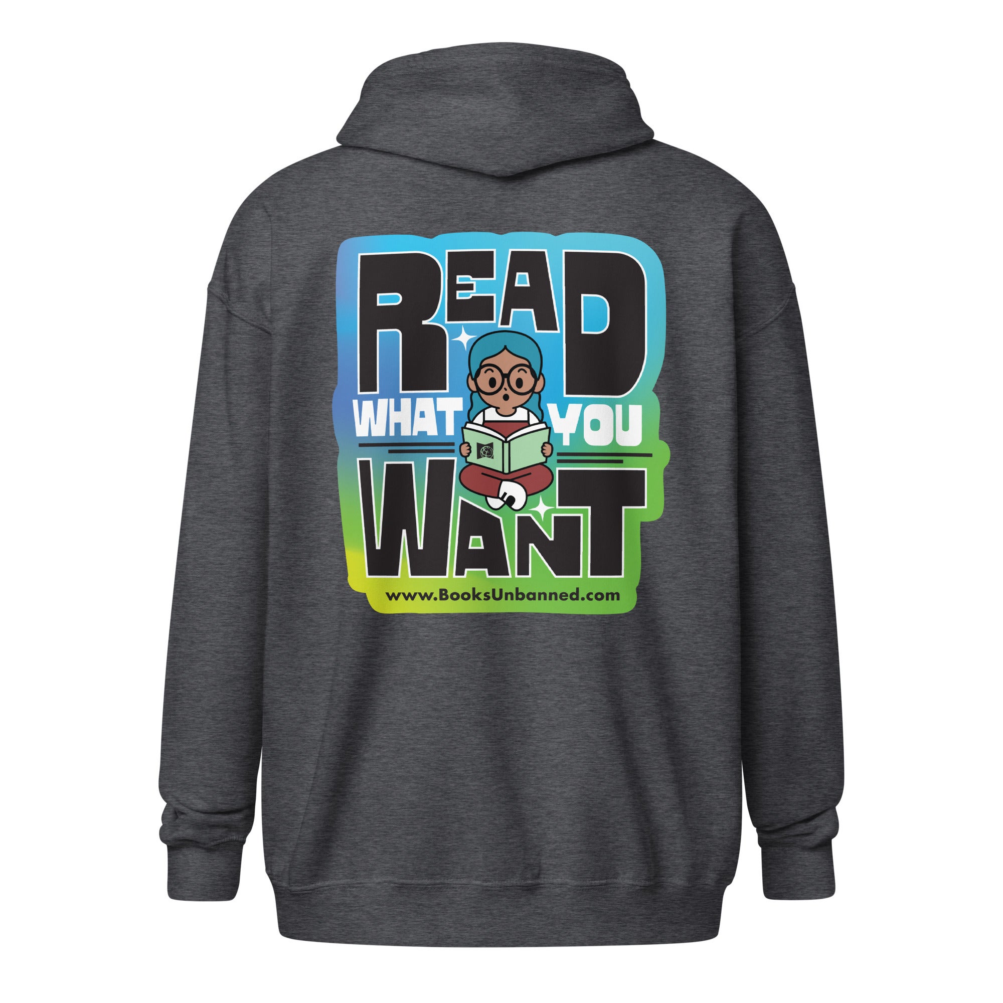 Read What You Want Zip Up Style 3 (Books Unbanned), photo 2 of 8