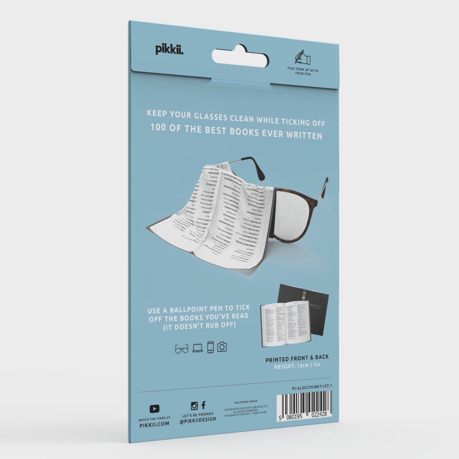 Book Bucket List Lens Cloth | Microfiber Gift for Readers, photo 4 of 5