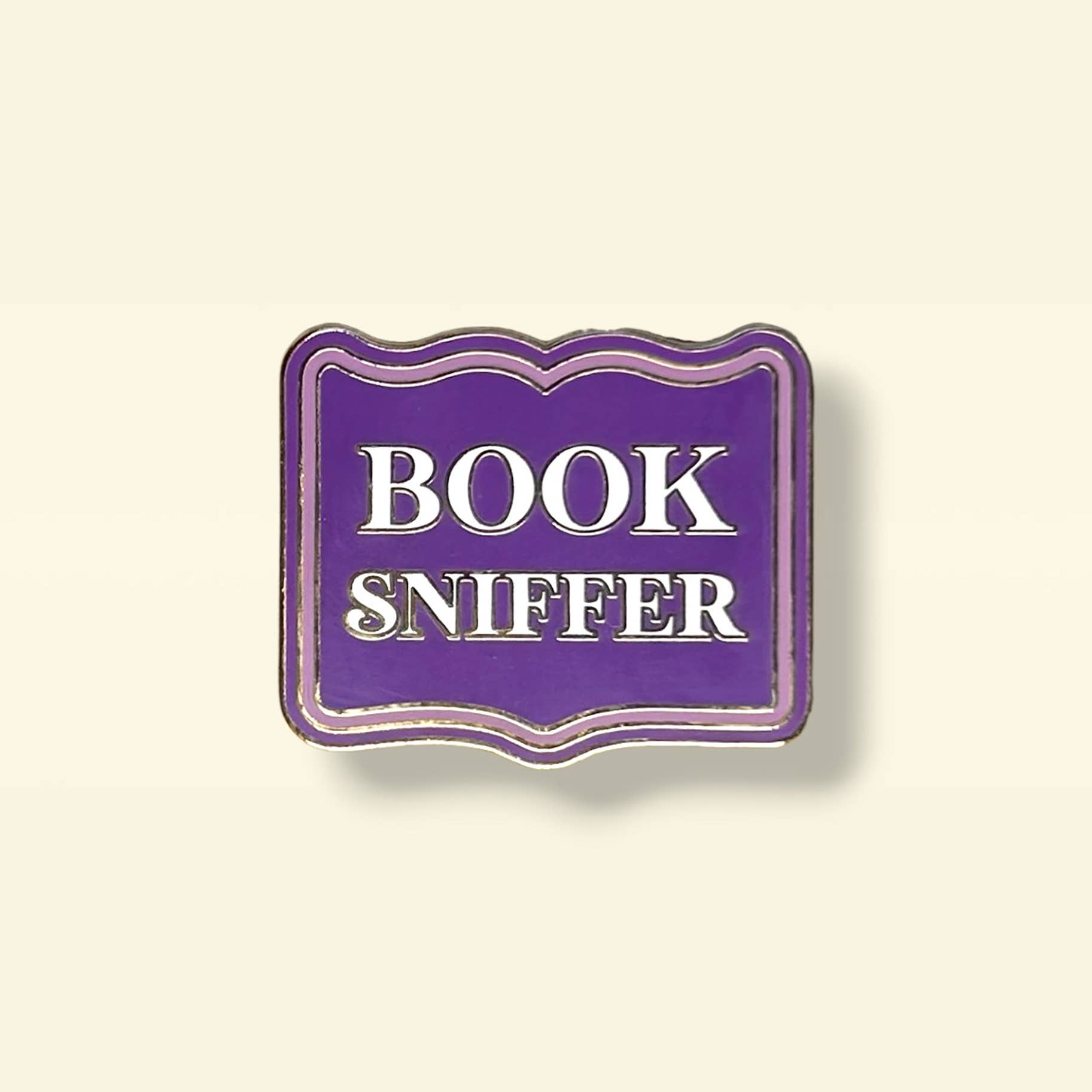 Book Sniffer Book Shaped Enamel Pin, photo 1 of 2