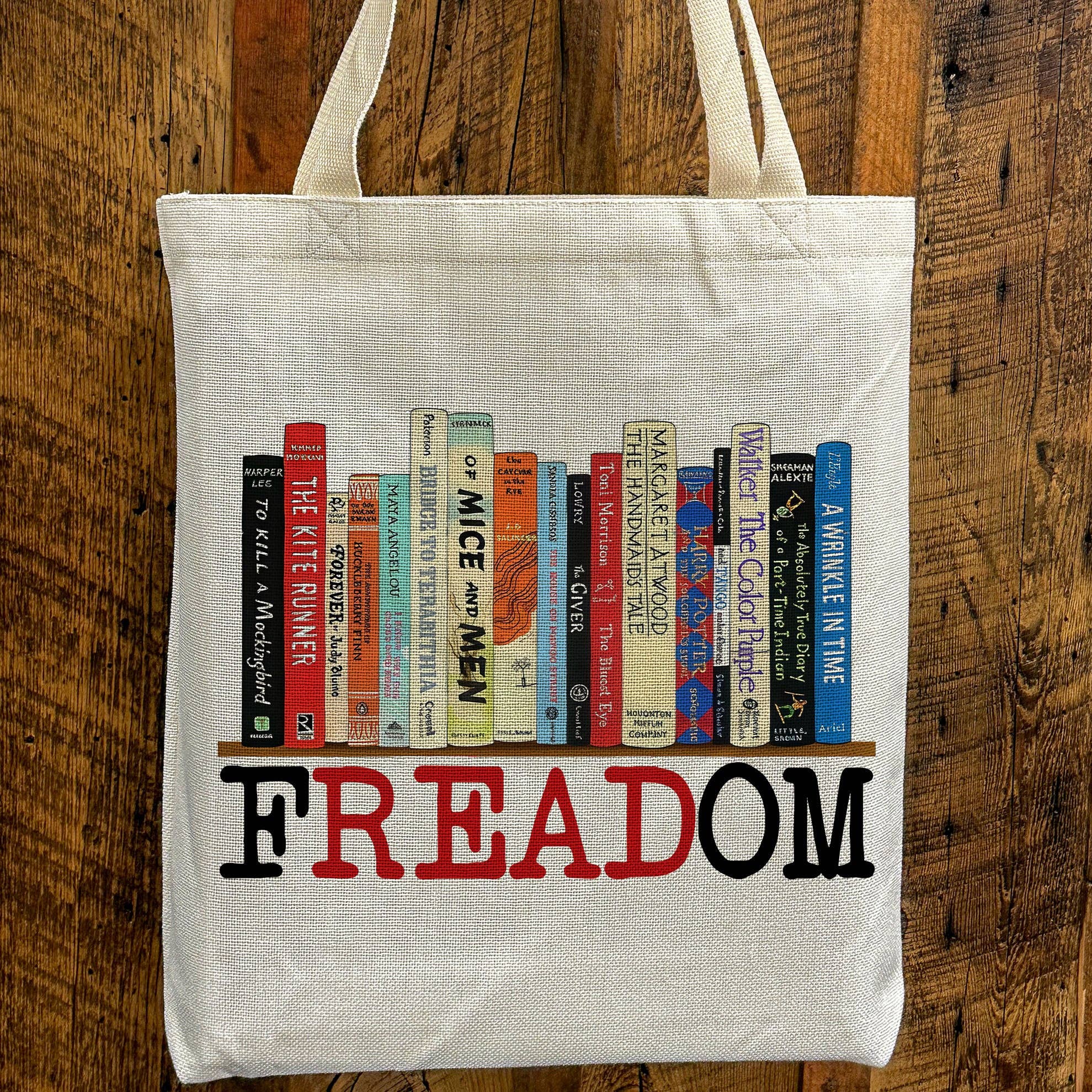 FREADOM Book Lover Tote Bag - Banned Books, photo 1 of 3