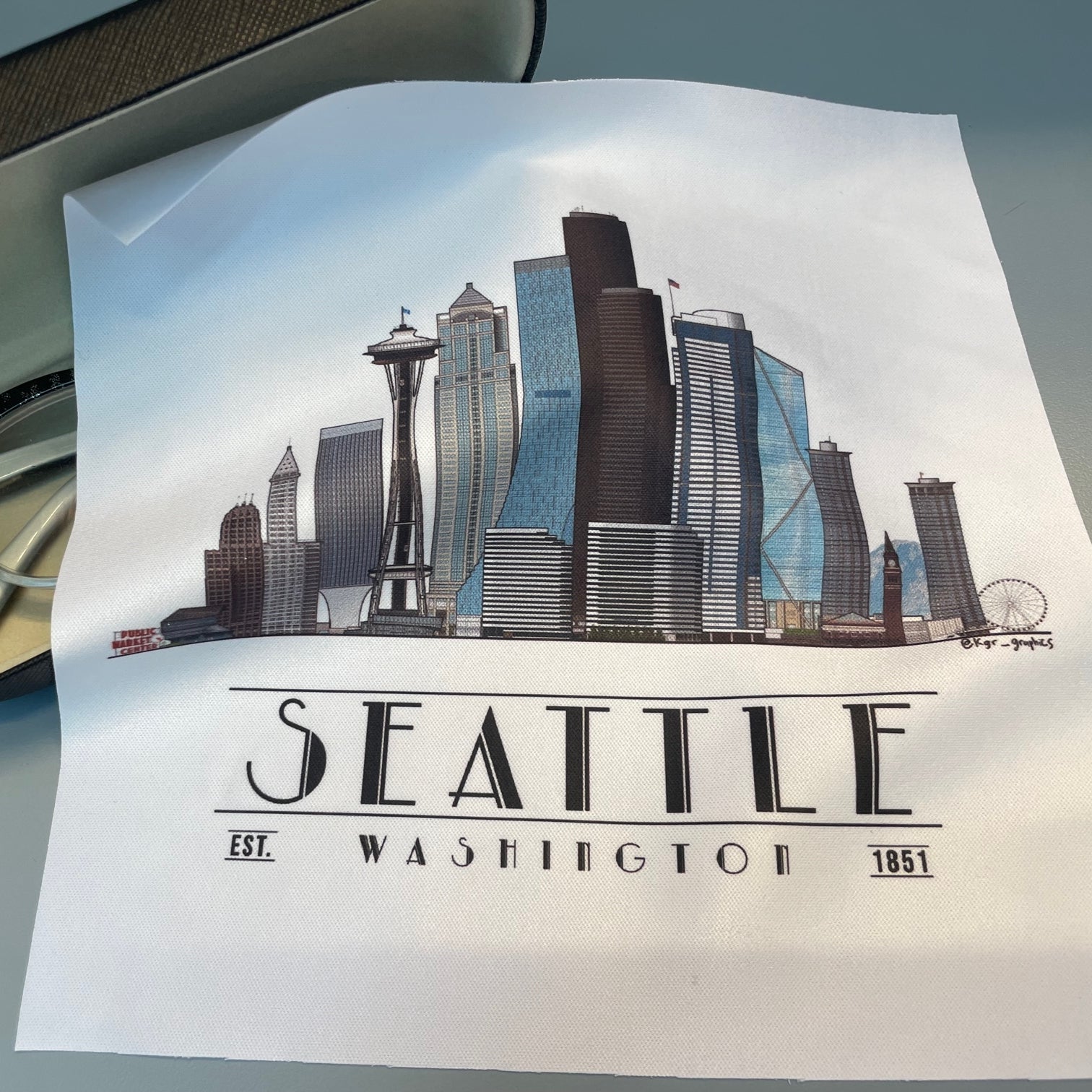 Seattle Skyline Microfiber Cloth