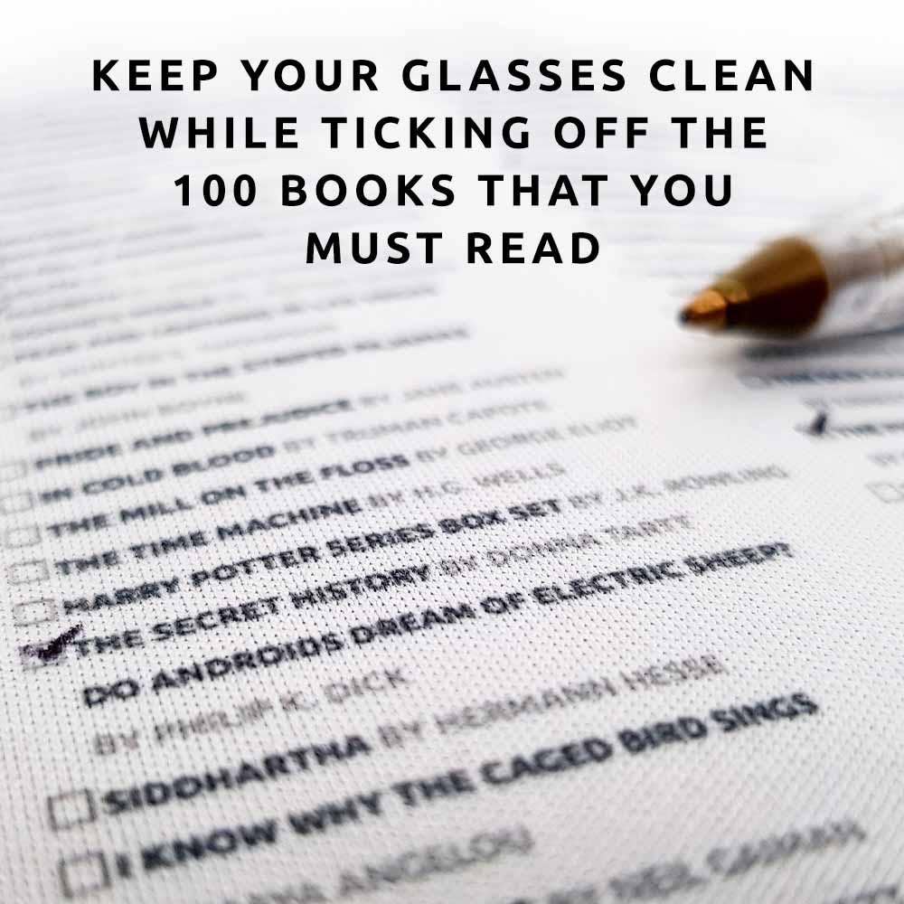 Book Bucket List Lens Cloth | Microfiber Gift for Readers, photo 3 of 5