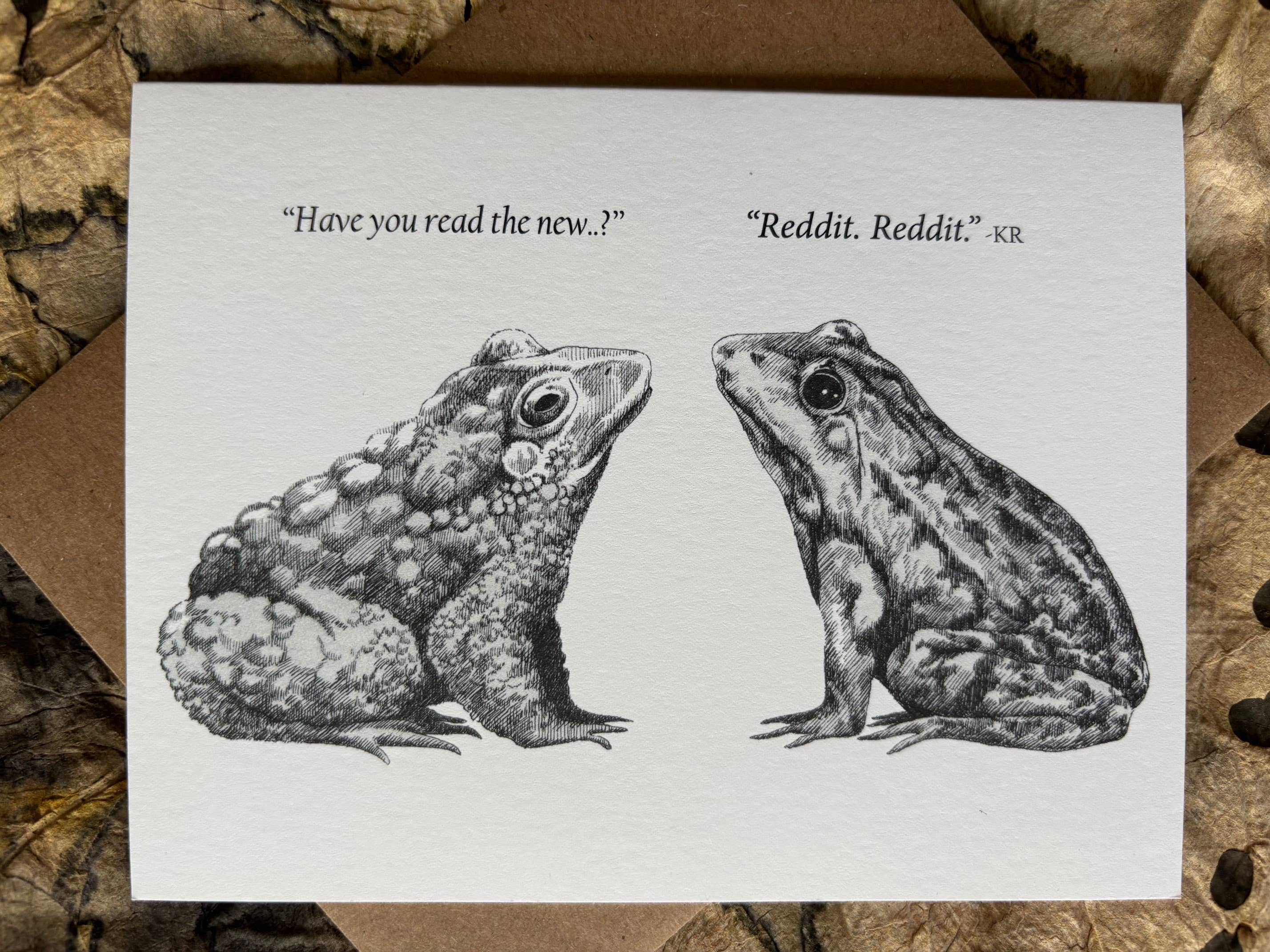 Books & Beasts Frogs Book Fun Notecard, photo 3 of 3