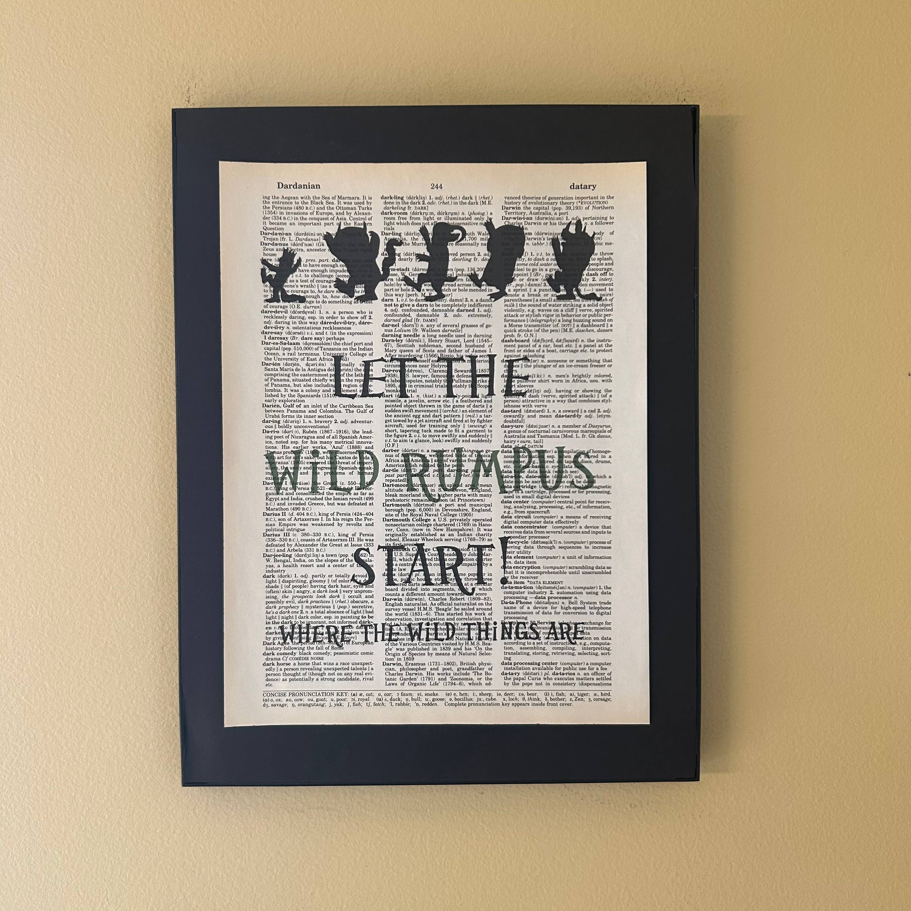 Let the wild rumpus | Dictionary Print | Vintage Book Art, photo 2 of 5