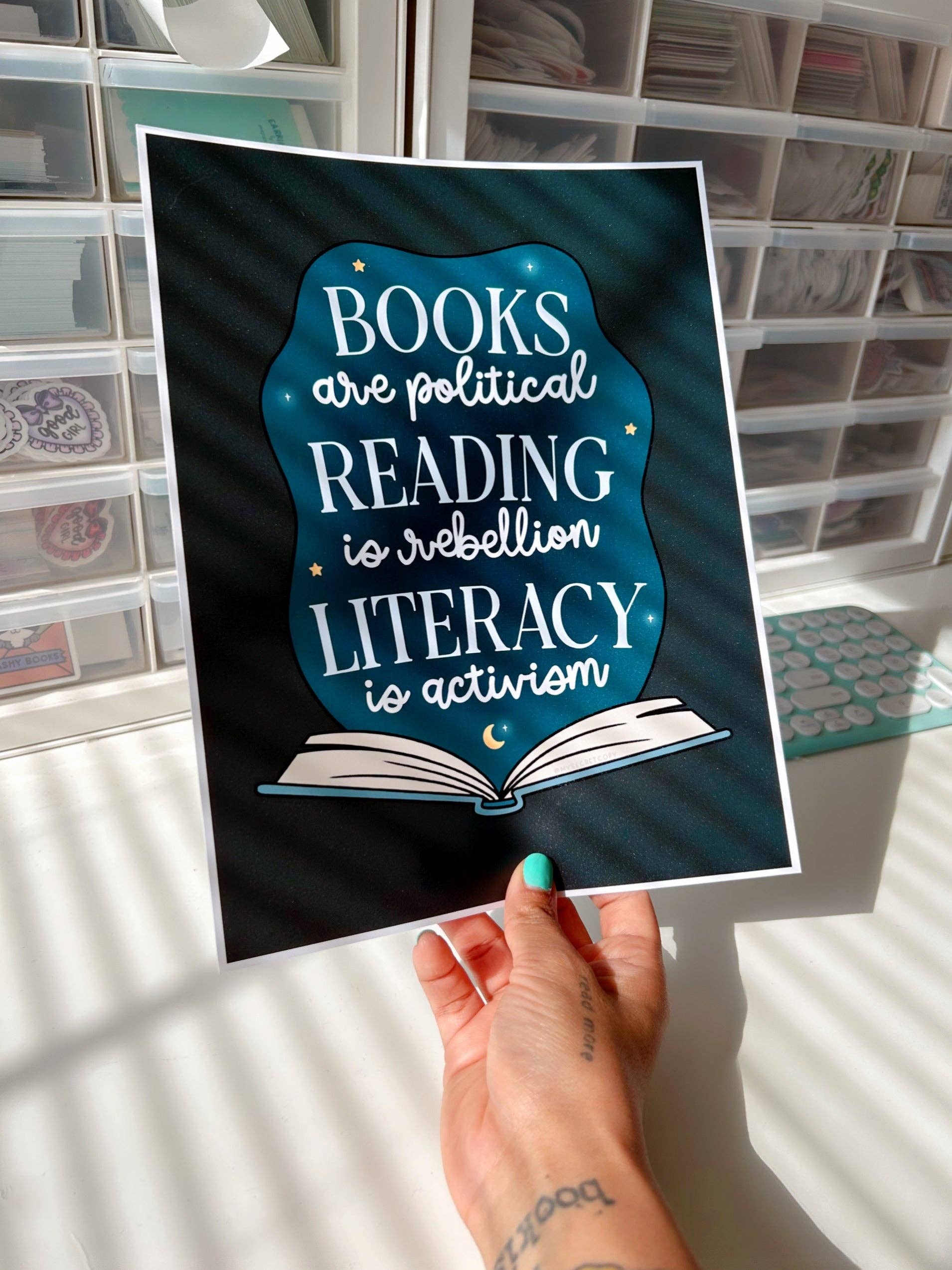 Books Are Political Art Print: 5X7 IN, photo 2 of 2