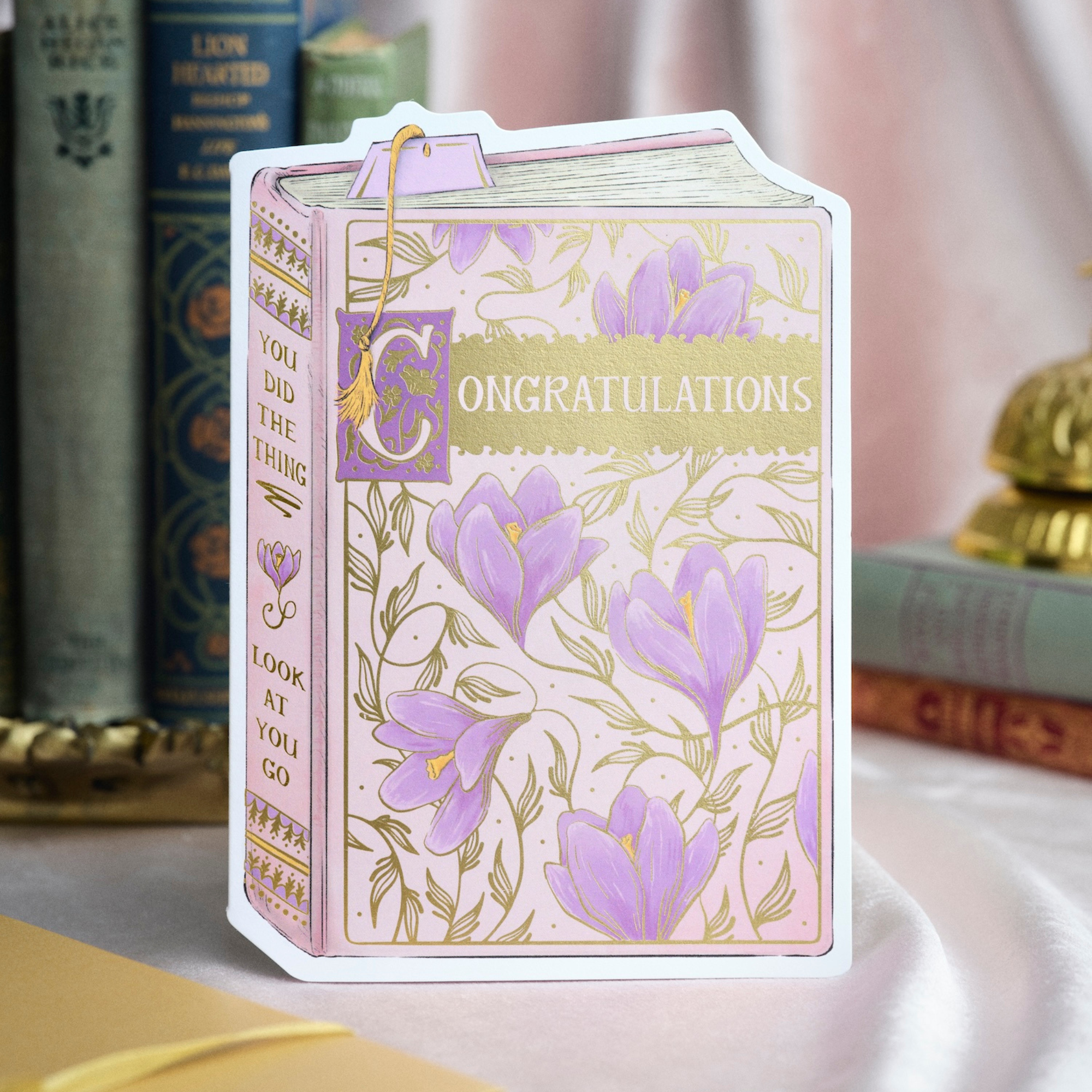 Congratulations Book Cover Diecut Card, photo 1 of 2