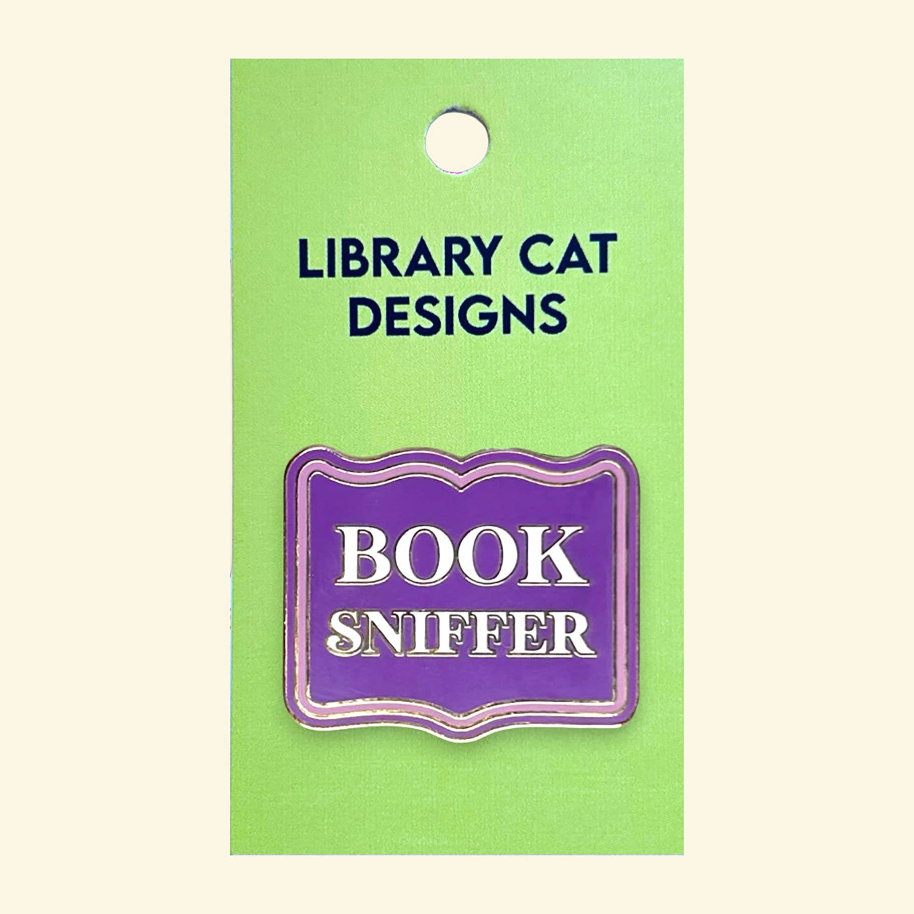 Book Sniffer Book Shaped Enamel Pin, photo 2 of 2