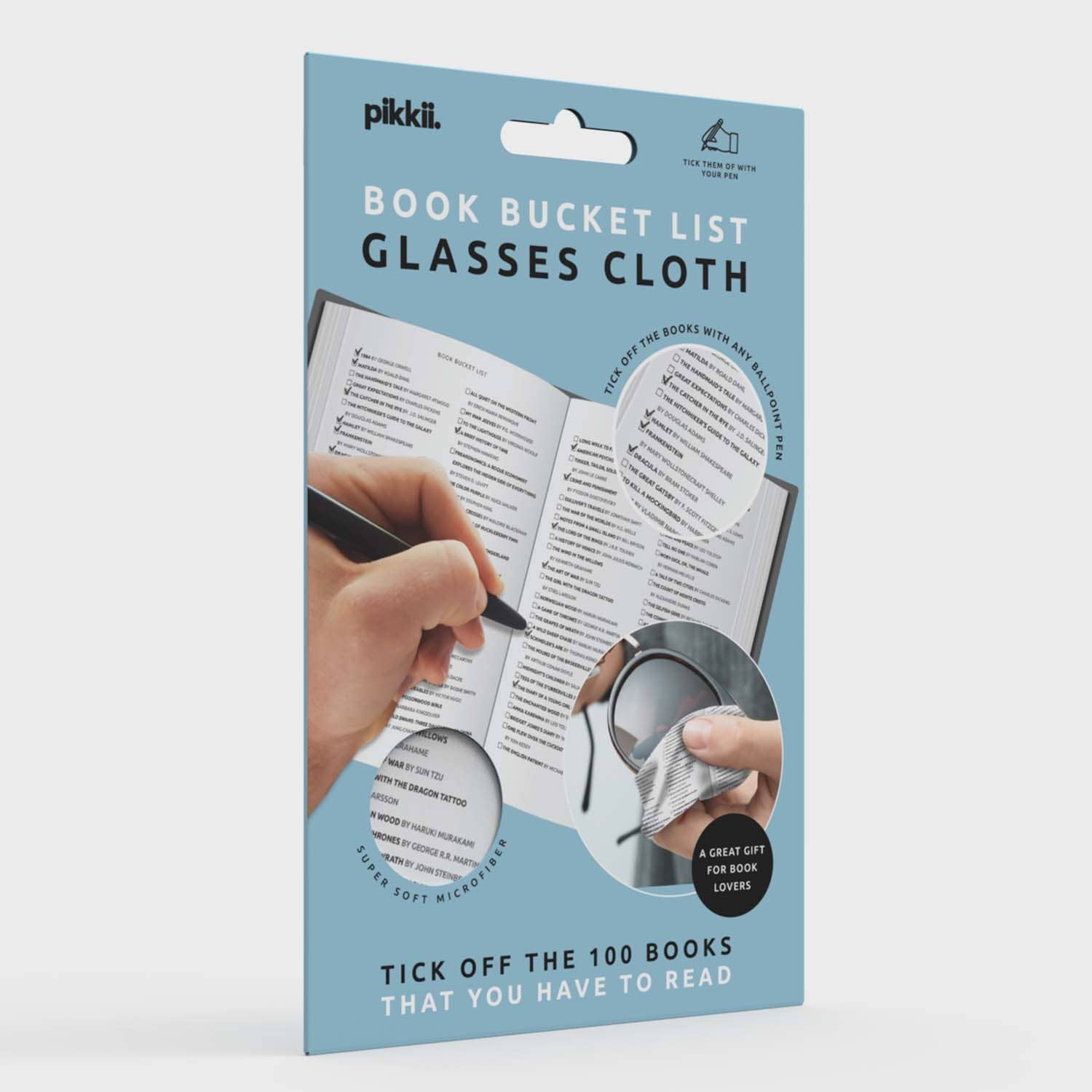 Book Bucket List Lens Cloth | Microfiber Gift for Readers, photo 1 of 5