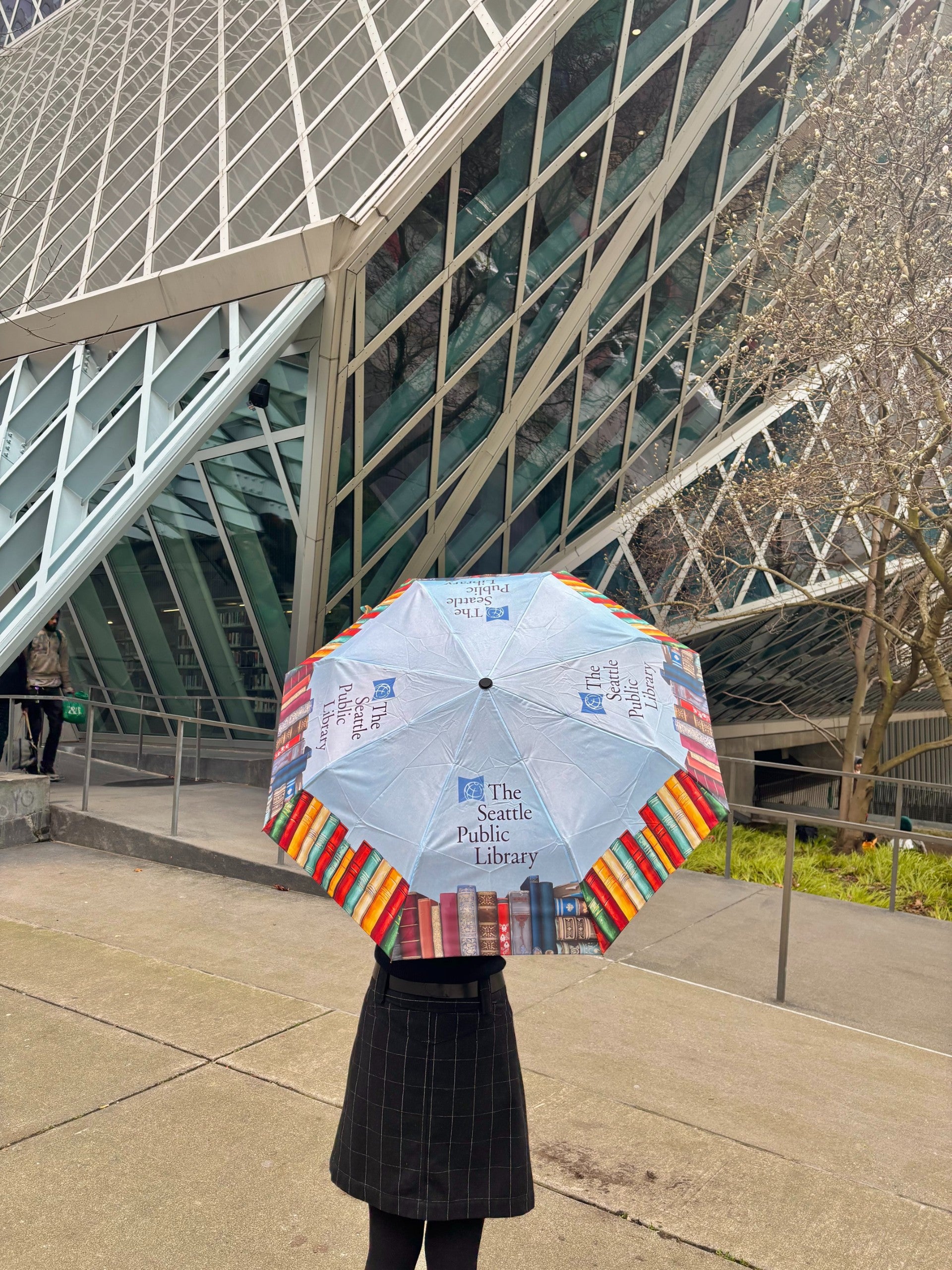Seattle Public Library Books Telescopic Umbrella, photo 3 of 3