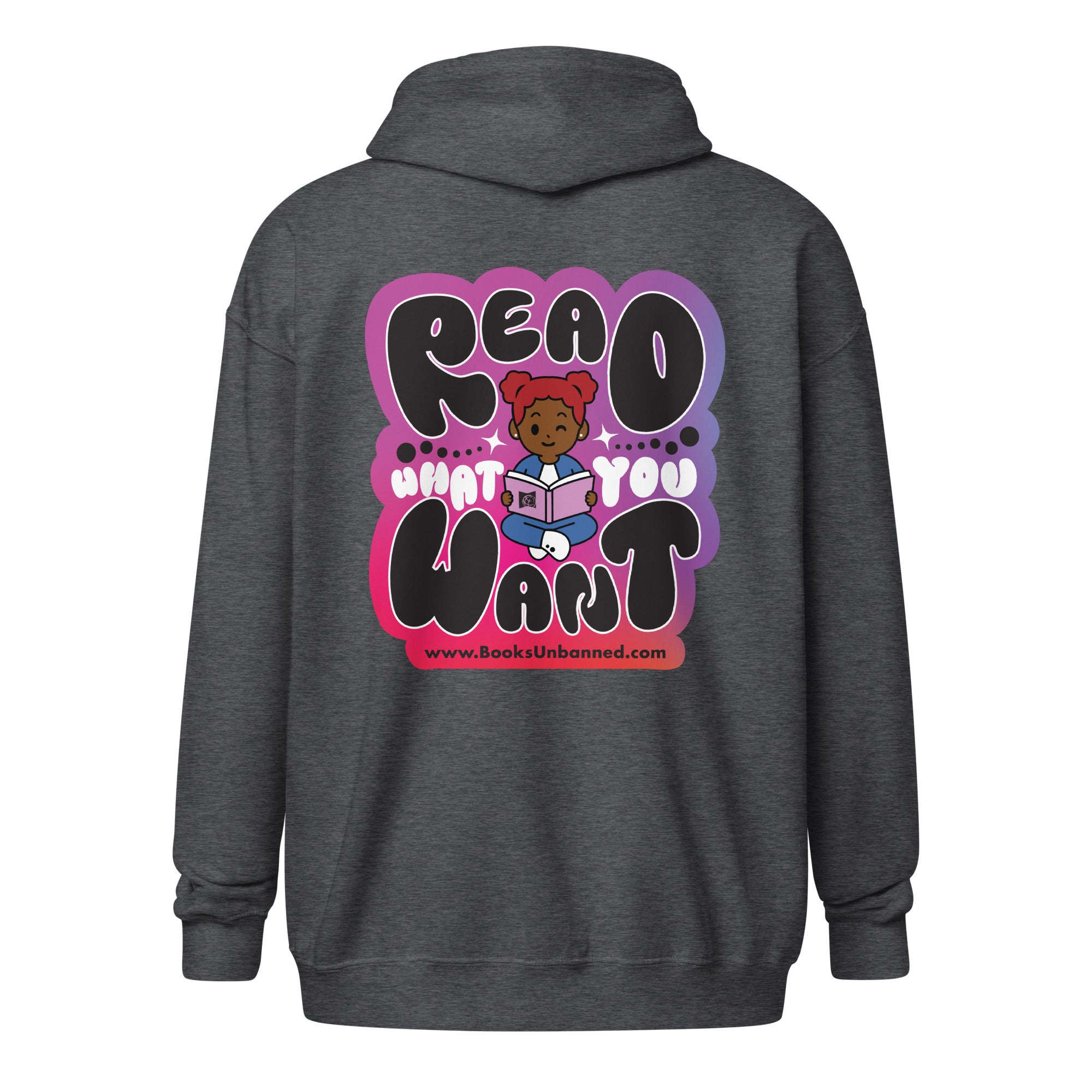 Read What You Want Zip Up Style 1 (Books Unbanned), photo 1 of 8