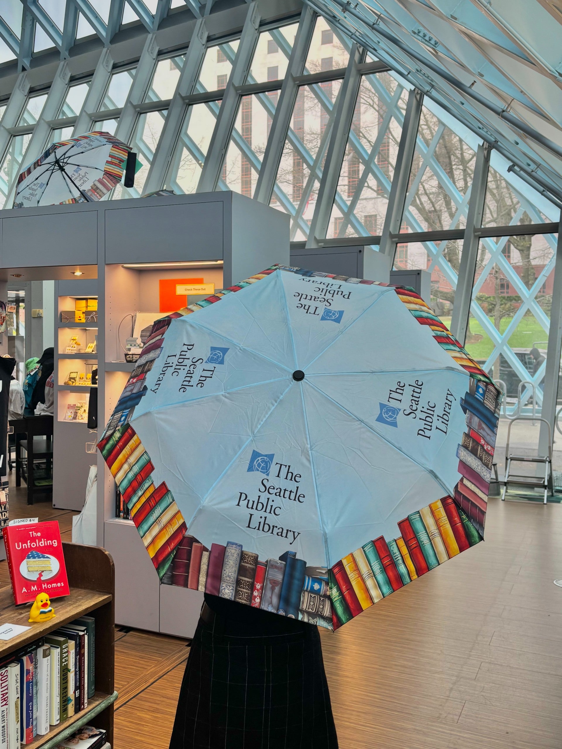 Seattle Public Library Books Telescopic Umbrella, photo 1 of 3