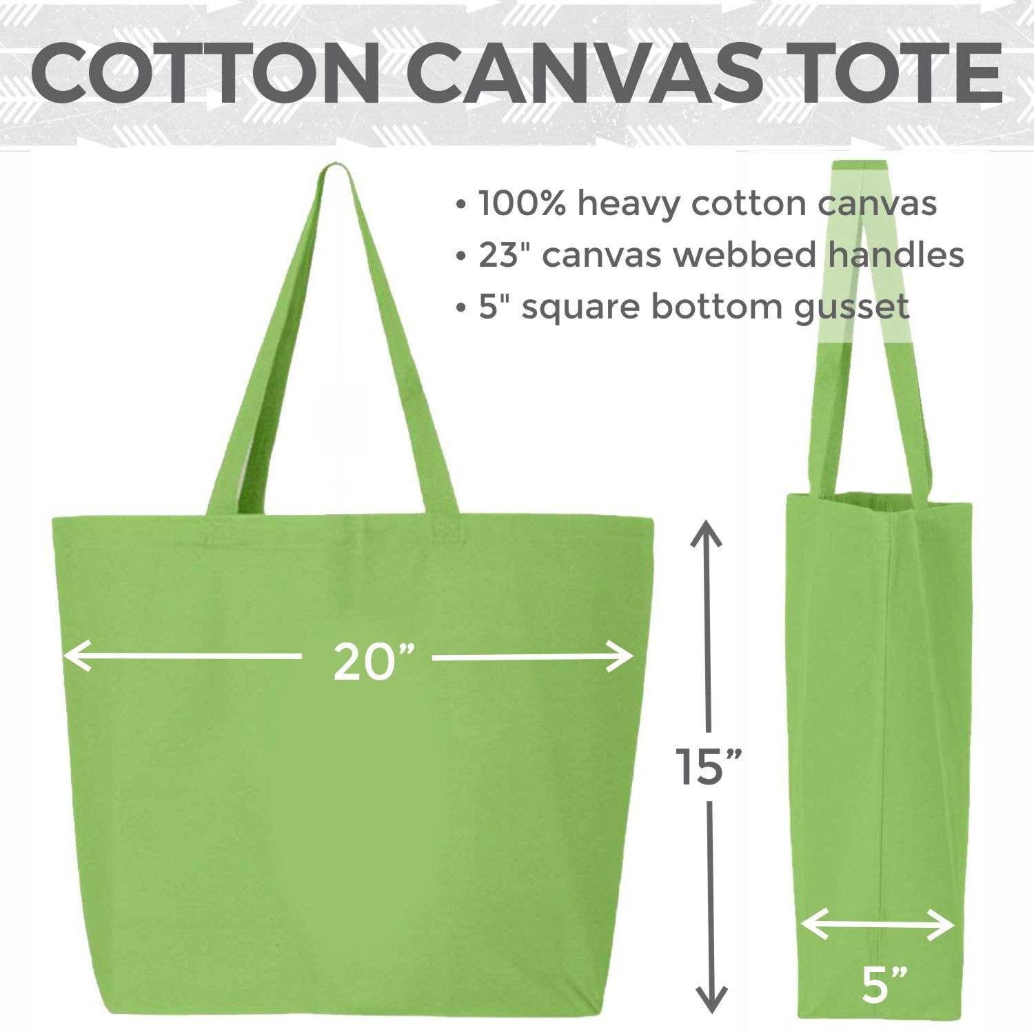 With the Banned Books Cotton Canvas Market Tote Bag | Book: Lime, photo 2 of 2