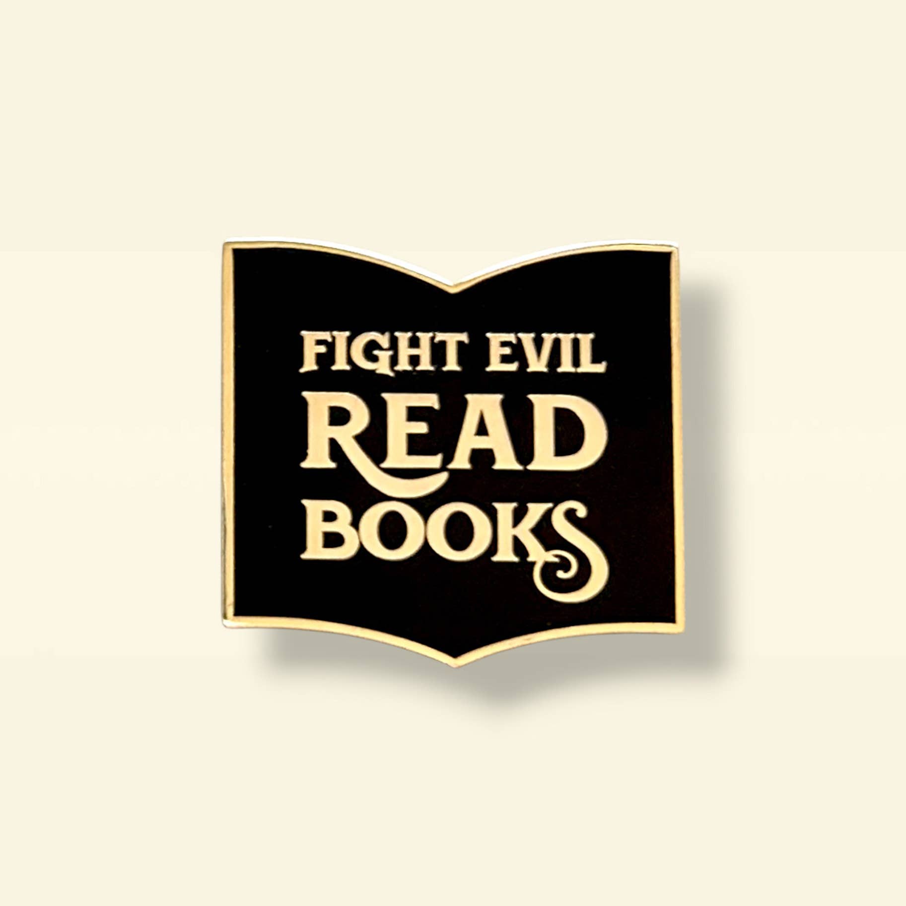 Fight Evil Read Books Enamel Pin, photo 1 of 2