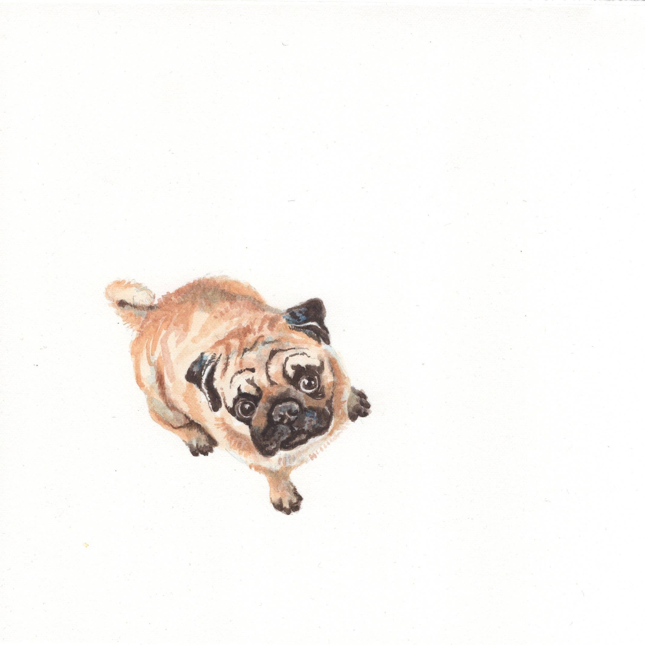Pug Influencer Dog Love Notecard, photo 3 of 3