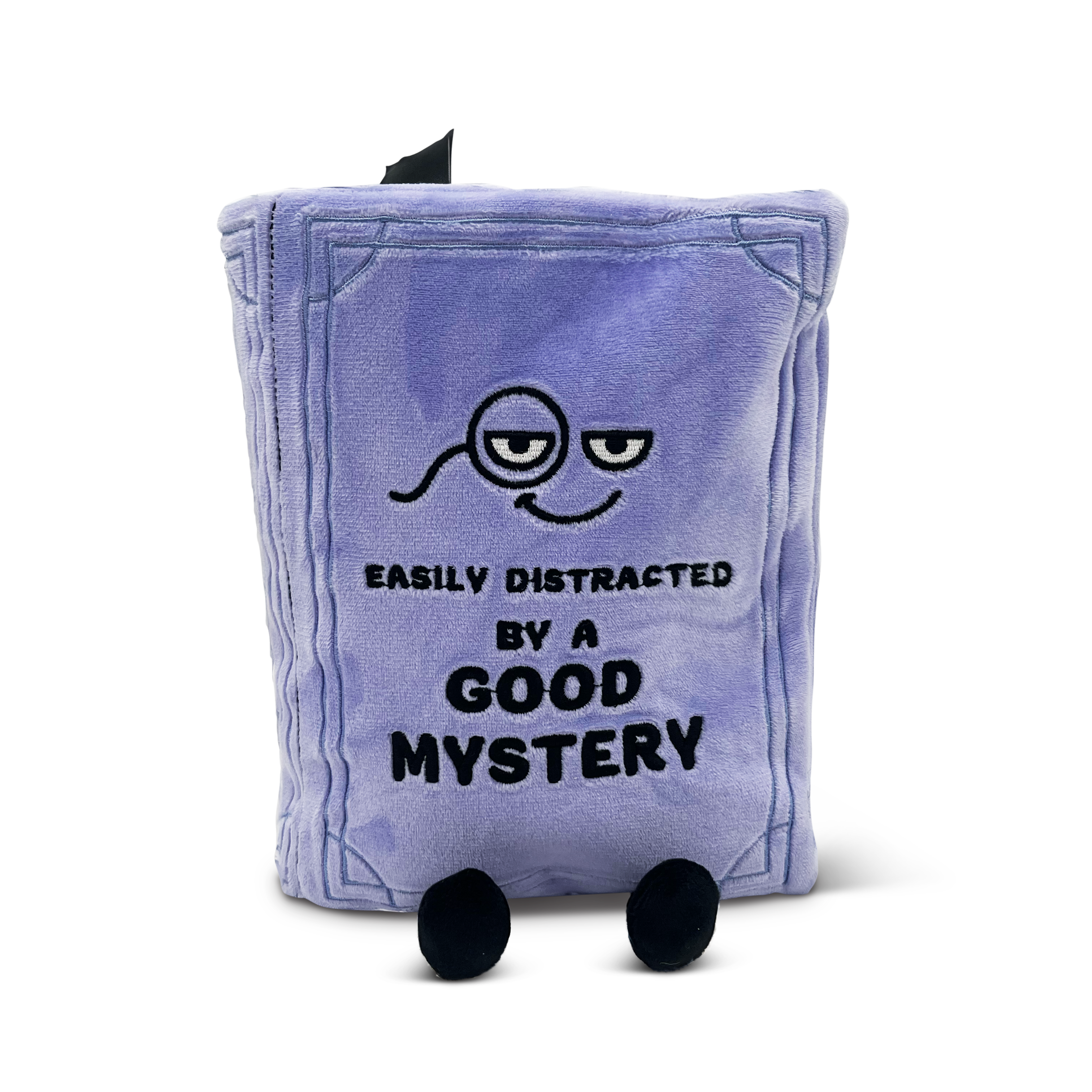 "Easily Distracted by a Good Mystery" Book Plush, photo 1 of 5